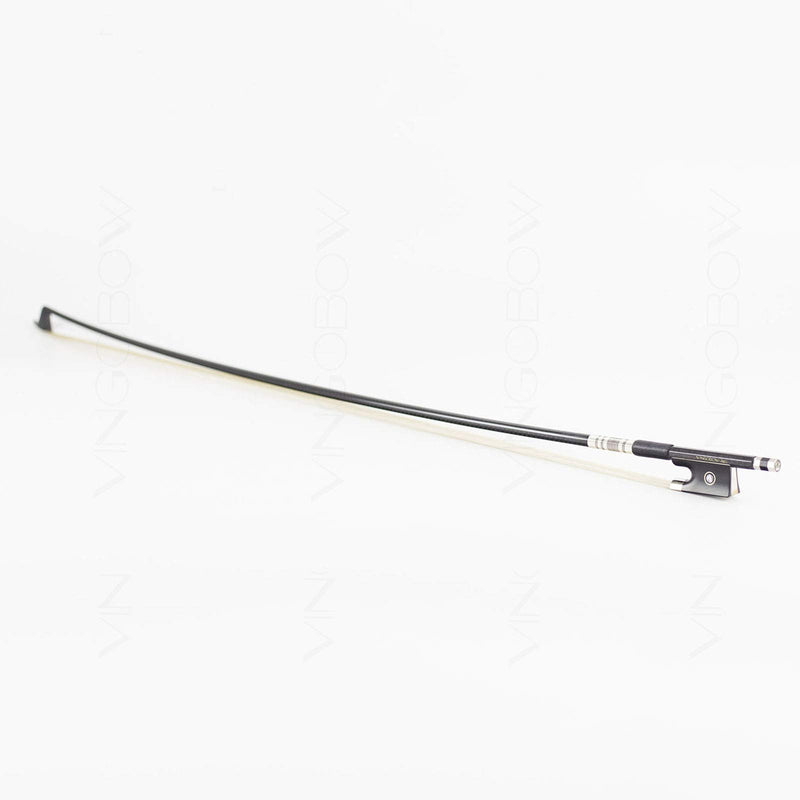 [AUSTRALIA] - Textured Carbon Fiber Violin Bow 4/4 Size VINGOBOW 110V Advanced Level Parisian Eyes Ebony Frog 4 4 Full Fine Siberian Horse Hair Sweet Tone Straight Stick Smooth Screw for Professional Player 