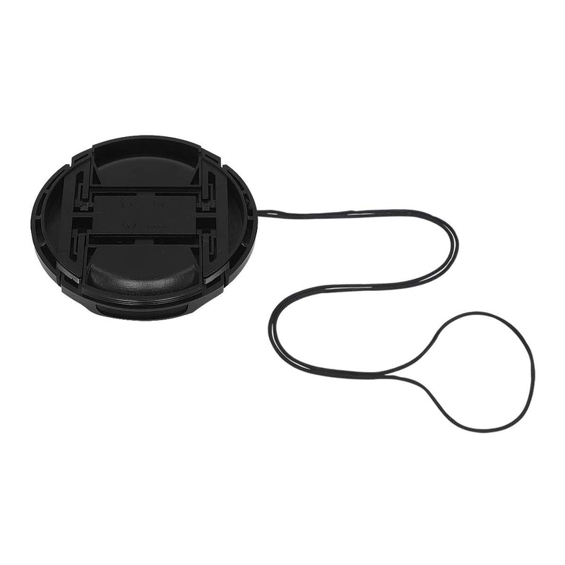 Haoge 67mm Center Pinch Snap On Front Lens Cap Cover with Cap Keeper for Canon Nikon Sony Fujifilm Sigma Tamron and Other 67mm Filter Thread Lens