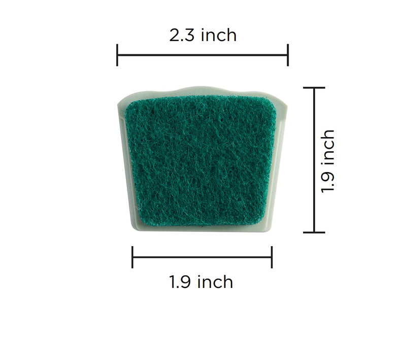 CQT BladeBrush Knife and Cutlery Cleaner Brush Bristle Scrub Kitchen Washing Non-Slip ,B002-1 Changeable Scrub Head and Scouring Pad (White) White