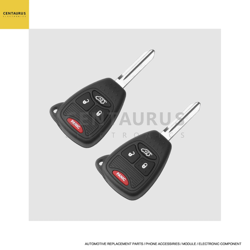 [AUSTRALIA] - EXAUTOPONE 2Pcs Car Key Fob Keyless Flip Entry Remote OHT692427AA 4-btn Compatible with Aspen Sebring Avenger Charger Durango Magnum Ram Commander Compass Grand Cherokee OHT692713AA Wrangler 