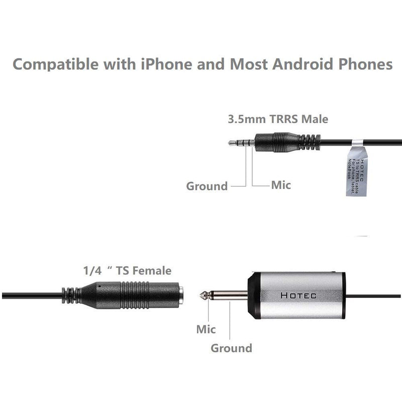 [AUSTRALIA] - Hotec 3.5mm TRRS Male to 1/4” TS Female Audio Adapter Cable (TS to TRRS Cable) 