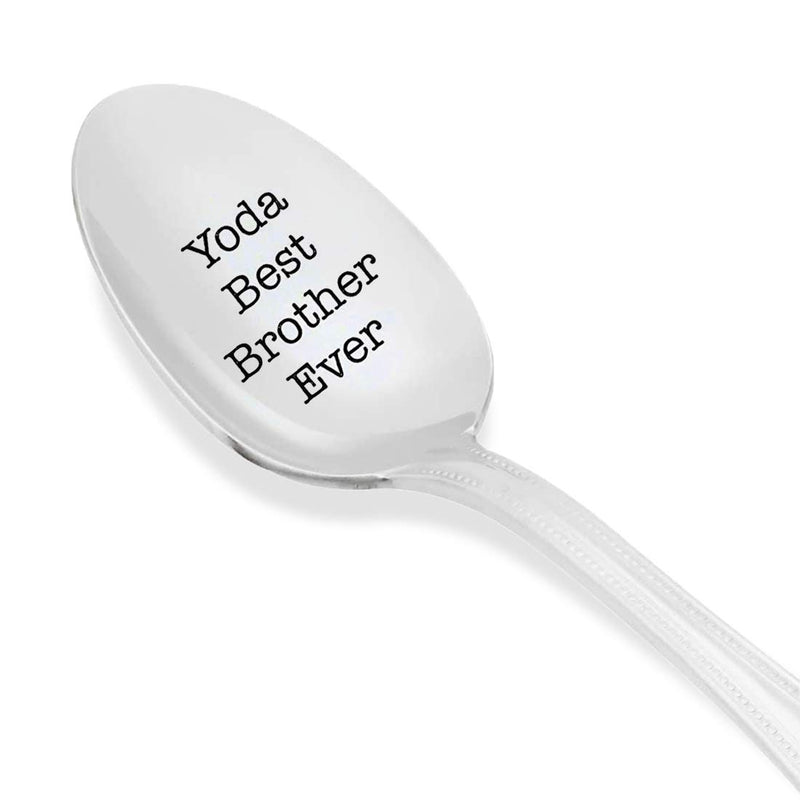Yoda best brother ever - cute spoon- engraved spoon- coffer lover- engraved silver ware by Boston creative company