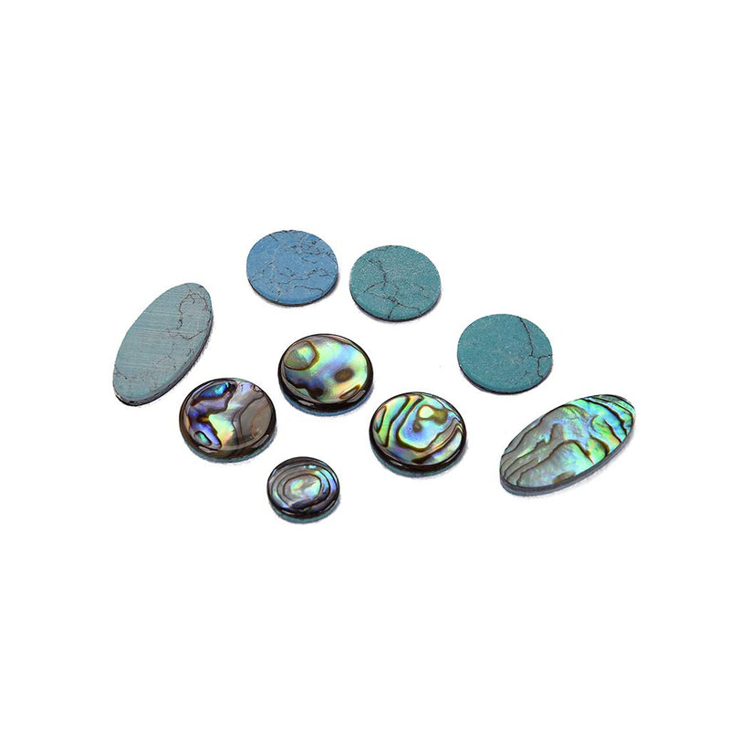 Alnicov High Quanlity 9Pcs/Set Alto Tenor Soprano Saxophone Sax Pearls Key Buttons Inlays Accessories,Multicolor