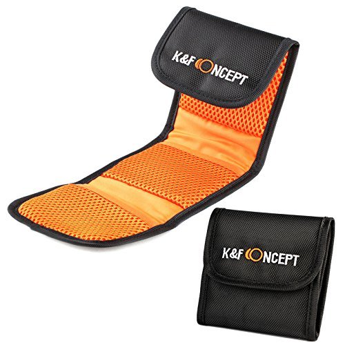 K&F Concept 55mm UV CPL ND4 Neutral Density Len Accessory Filter Compatible with Canon Nikon DSLR Camera + Cleaning Pen + Filter Pouch