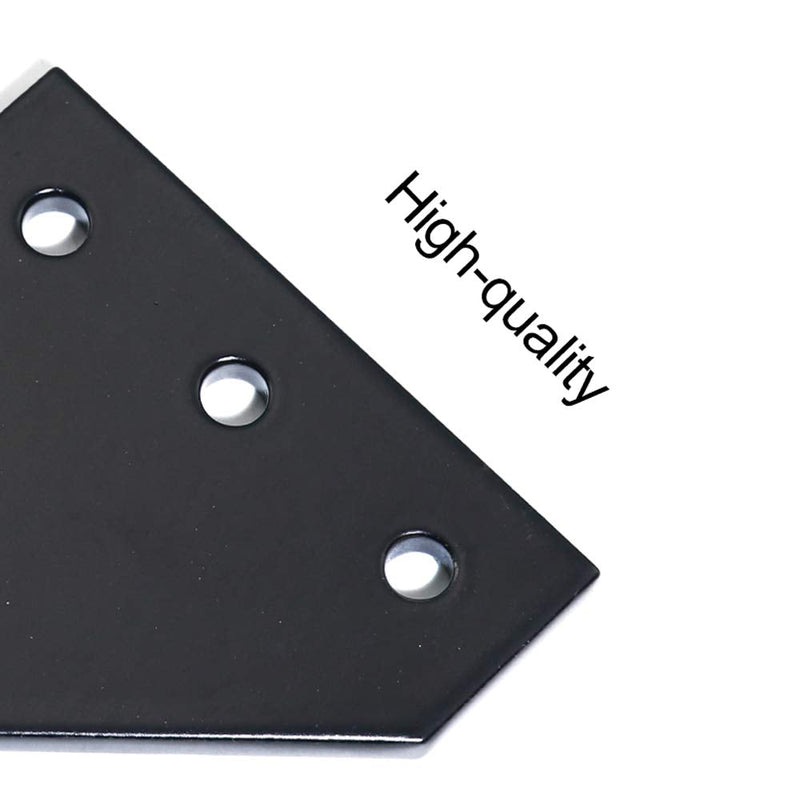 KOOTANS 4pcs/lot New 5 Hole 90 Degree Joint Board Plate Corner Angle Bracket Connection Joint Strip for Slot 6mm 2020 Aluminum Profile 3D Printer Frame 4pcs 20S Joint Plate