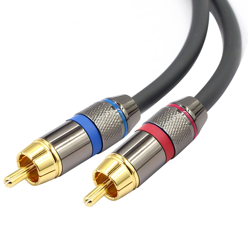 YABEDA RCA Female to Dual RCA Male Y Splitter Cable,Gold Plated RCA (1 Female to 2 Male) Stereo Audio Y Adapter Cable - 1.6feet/50cm F-2M