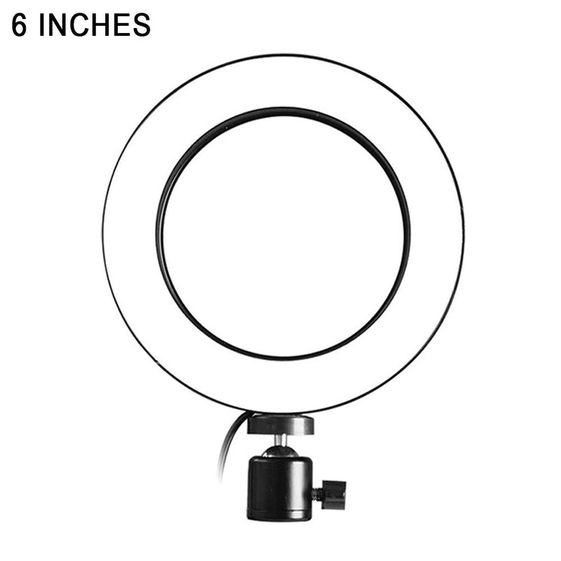 Feian Ring Light,Dimmable Lighting Led with Controller Video Photography Ring Shape Fill Light Studio Low Heat USB Cable for Makeup Selfie 6 Inches