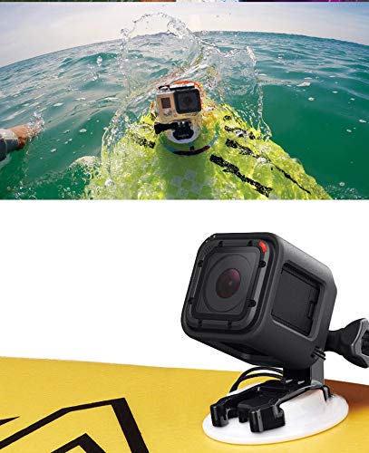 Hooshion Bodyboard Wakeboard Foam Surfboard Mount Kit Surfing Mount with Anti-Lost Strap for GoPro Hero 8/7/6/5/4/3+/3/2/1 (Black) Black