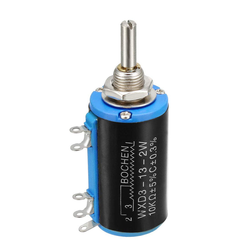 uxcell 10K Ohm Adjustable Resistors Wire Wound Multi Turn Precision Potentiometer Pots 5pcs