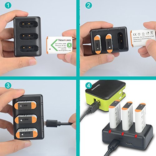 NP-BX1 Newmowa Replacement Battery (3-Pack) and 3-Channel USB Charger Set for Sony NP-BX1 and Sony Cyber-Shot DSC-RX100,DSC-RX100 II,DSC-RX100M II,DSC-RX100 III,DSC-RX100 IV,DSC-RX100 V/VII,ZV-1