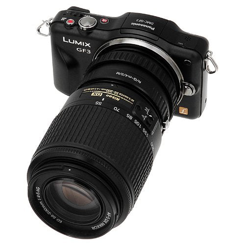 Fotodiox Pro Lens Mount Adapter, Nikon Nikkor (Including G & D-Type) Mount Lens to Micro 4/3 (MFT) Mirrorless Digital Cameras with Macro Focusing Helicoid - Panasonic Lumix, Olympus Pen, OM-D, etc