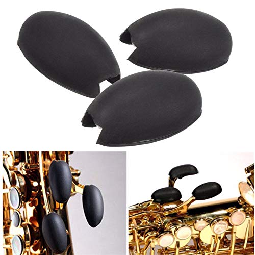 4Pcs Black Saxophone Palm Key Risers Thumb Rest Cushions for Sax Wind Instruments