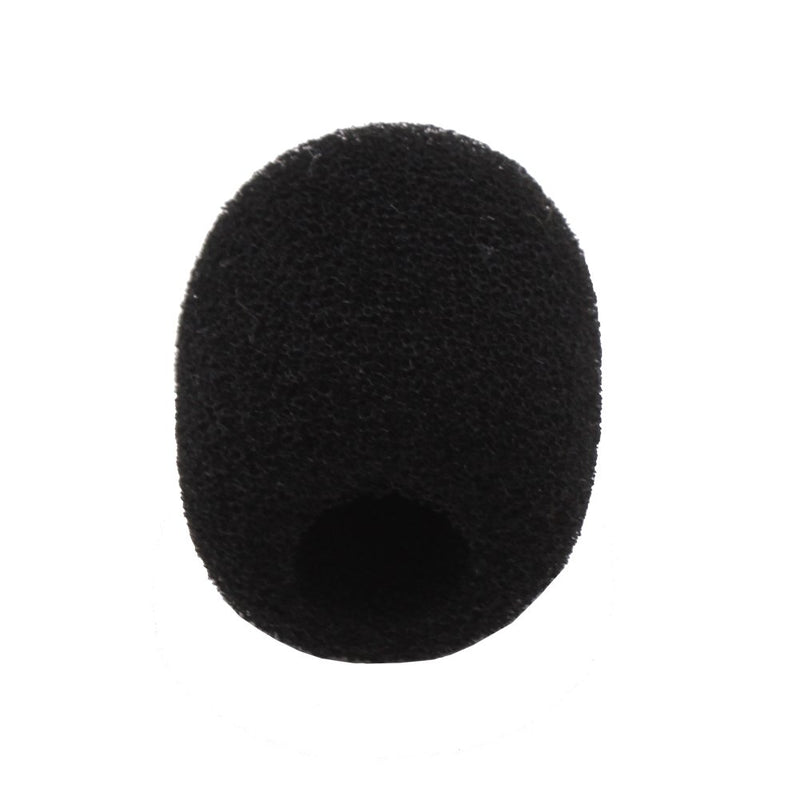 Leen4You Black 30x8mm(1.18"x0.31") Microphone Headset Windscreen Small Foam Covers Mic Cover (Pack of 10)