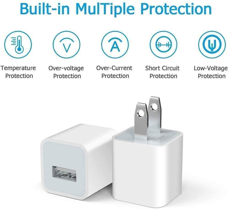 [Apple MFi Certified] iPhone Charger, esbeecables 2Pack USB Rapid Wall Charger Travel Plug & 2Pack Lightning to USB Fast Charging Data Sync Transfer Cord Compatible with iPhone 12/11/XS/XR/X 8 7/iPad