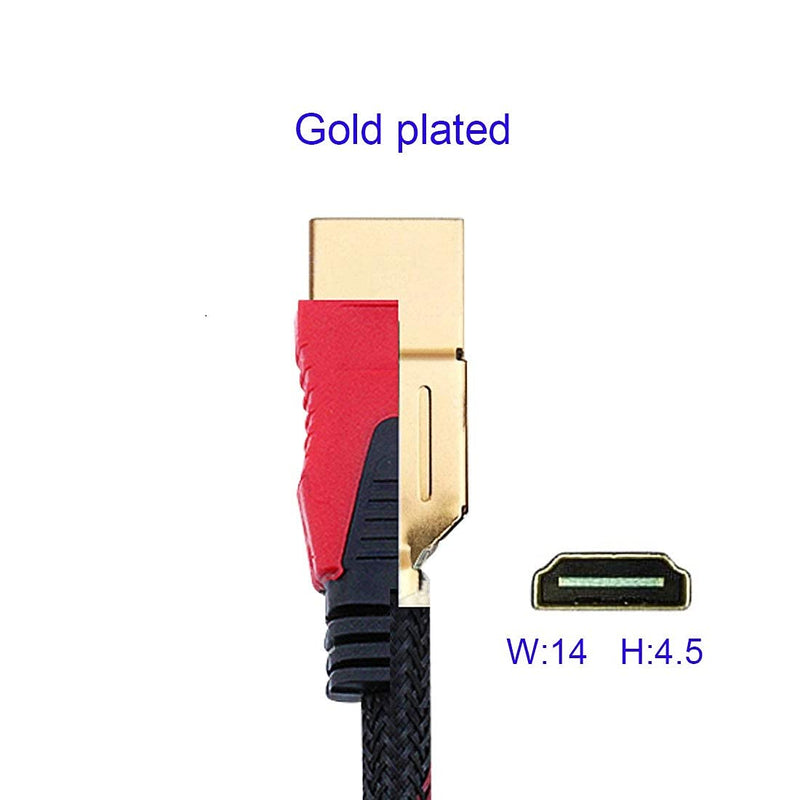 HDMI Cable, 1.5M Ultra High Speed HDMI Cable, Black 1.4v HDMI to HDMI Cord, Support 3D, 4K, Ethernet, Audio Return Channel 6ft/1.5M