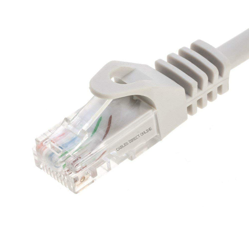 Cables Direct Online Grey 50ft Cat6 Ethernet Network Cable RJ45 Internet Modem Patch Cord