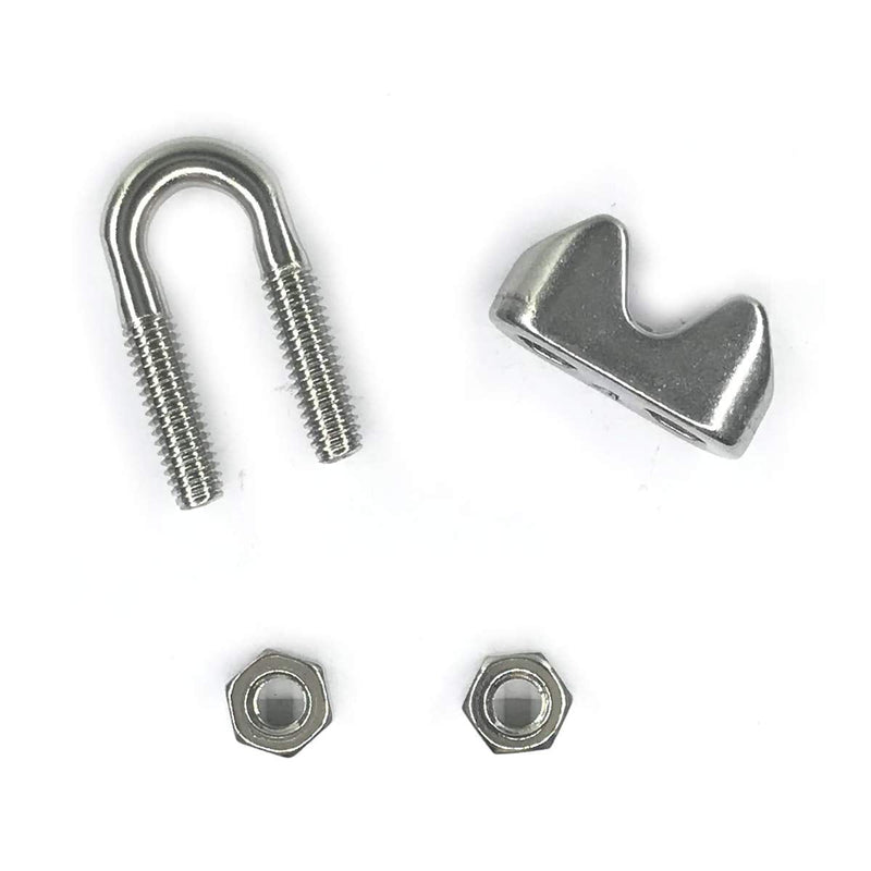 HEVERP 24PCS 3/16 Inches M4 Stainless Steel Wire Rope Cable Clip Clamp