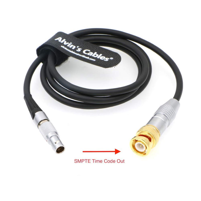 Alvin's Cables 5 Pin Male to BNC SMPTE Time Code Out Cable for ARRI Mini Sound Devices Straight Plug