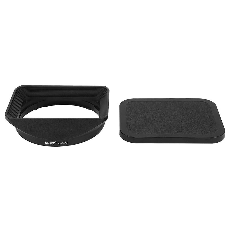 Haoge LH-S27B Bayonet Square Metal Lens Hood Shade with Cap for Sony Vario-Tessar T FE 24-70mm F4 ZA OSS SEL2470Z Lens