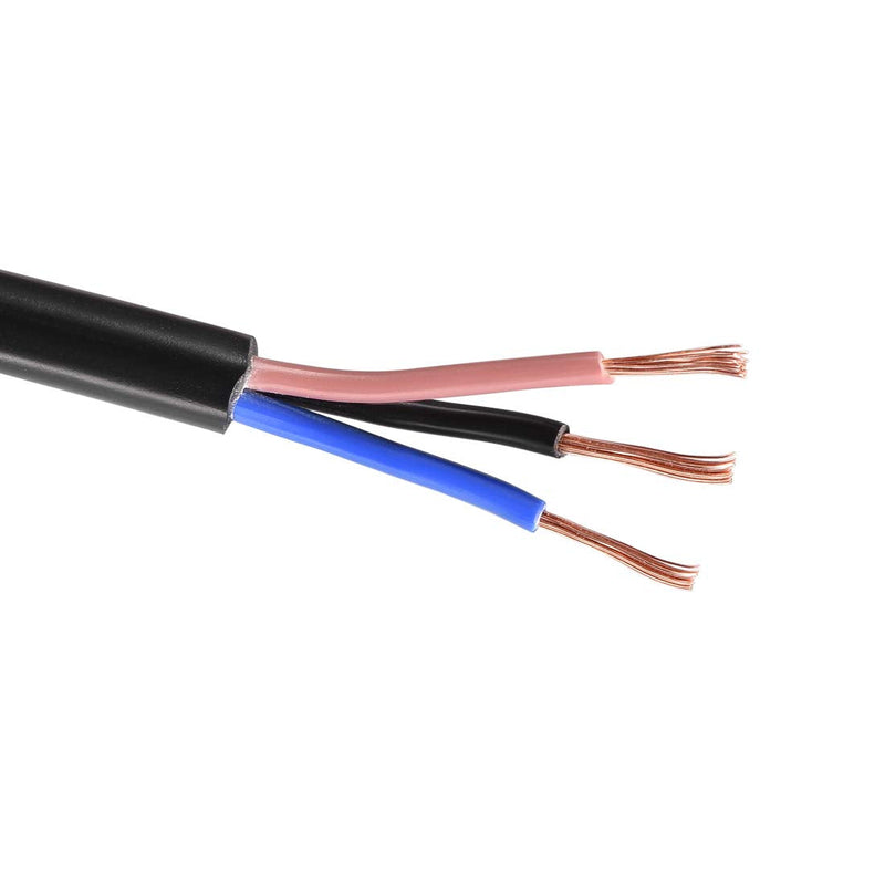 uxcell RVV Wire Cable Extension Cord Copper Wire Electric Conductor 3 Core 18 AWG 3Meter/9.8ft Length 9.8ft