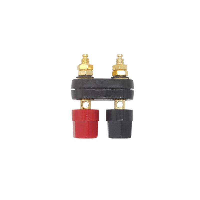 Eightnoo 4Pcs Black and Red Plastic Shell 4mm Speaker Terminal Binding Post Power Amplifier Dual 2-Way Banana Plug Jack for Speaker Amplifier Terminal