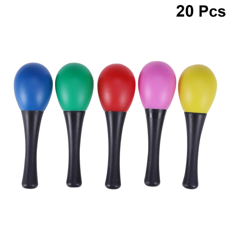 Uonlytech 10 Pairs of Funny Plastic Percussion Musical Egg Maracas Egg Shakers Child Kids Toys (Random Color)