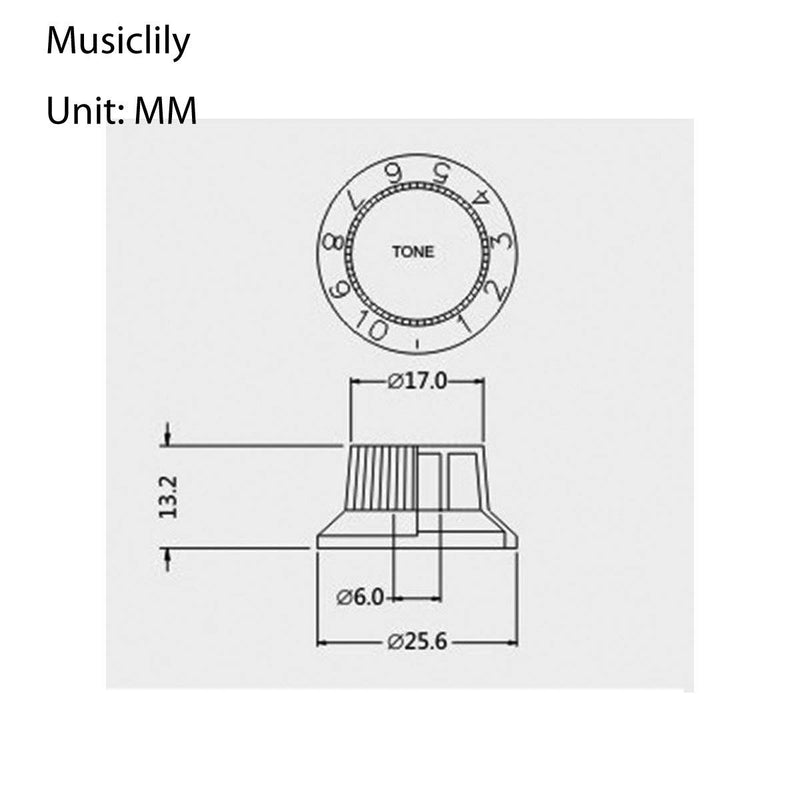 Musiclily Plastic 1 Volume and 2 Tone Control Strat Knobs Set for Fender ST Stratocaster Replacement Electric Guitar Parts,Cream Cream