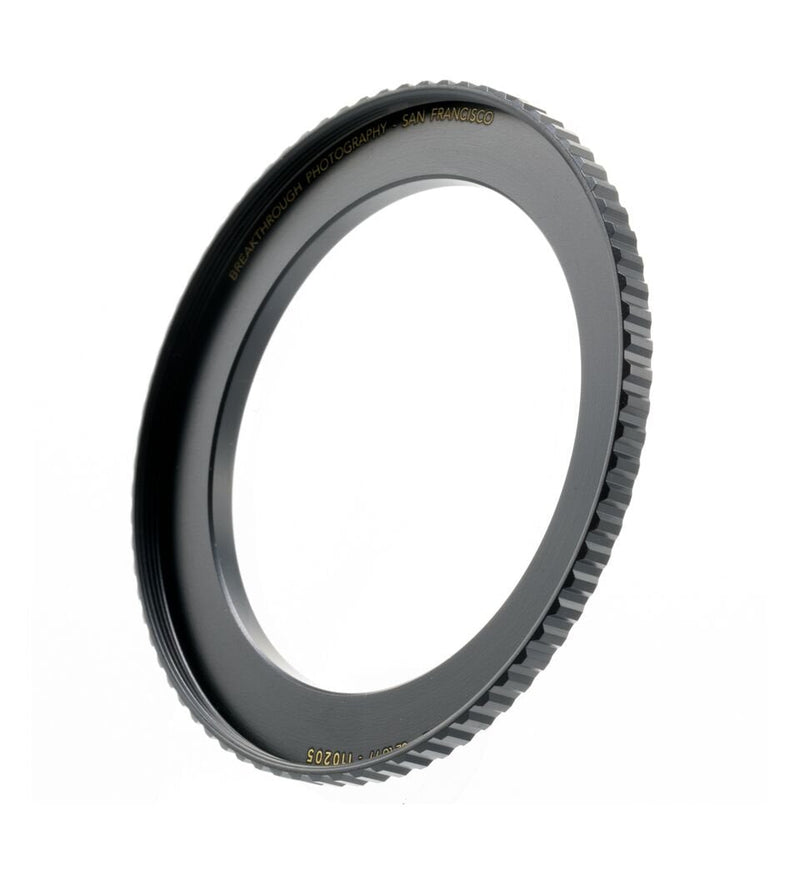 Breakthrough Photography 62mm to 82mm Step-Up Lens Adapter Ring for Filters, Made of CNC Machined Brass with Matte Black Electroplated Finish