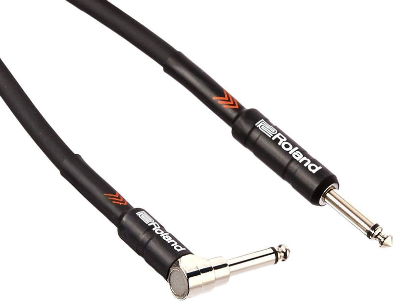 [AUSTRALIA] - Roland Black Series Instrument Cable, Angled/Straight 1/4-Inch Jack, 5-Feet Angled/Straight 1/4" Jack 