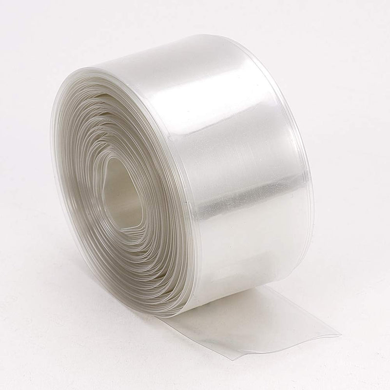 Bettomshin 1Pcs 1.26 Inch Flat Width Battery Heat Shrink Tubing, DIY Battery PVC Heat Shrink Wrap Tube 39.37 Ft Length Transparent for Single Section 18650 Battery with Protection Chip