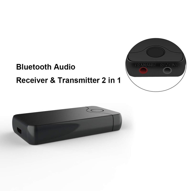 Songway 4.2 Bluetooth Transmitter and Receiver, Bluetooth AUX Adapter 33ft Coverage, 3.5mm Wireless Audio Adapter for Home Stereo Headphones, Loudspeaker, TV, PC, MP3
