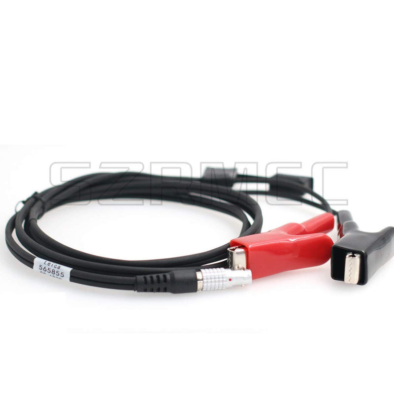 SZRMCC 565855 Power Cable for Leica SR530 1200 GPS 1B 5 Pin to Alligator Clips