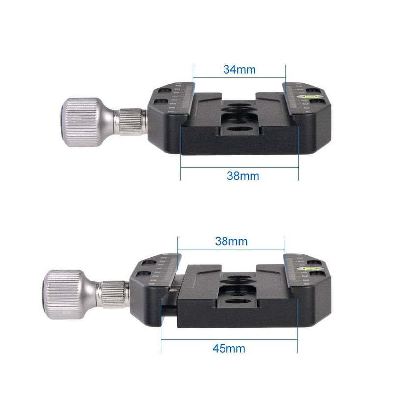 CAVIX CL-90N 90mm Quick Release Clamp for Tripod Head Compatible with Arca Style Plate, Camera Bars, Multi-Purpose Rails