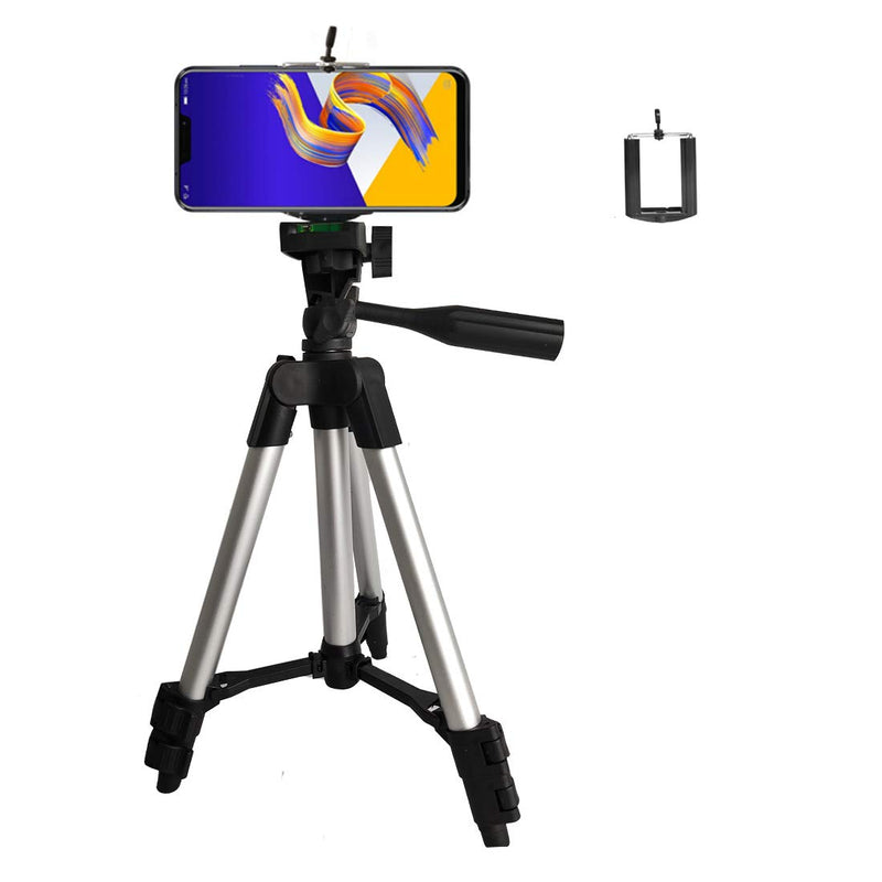Tripod Stand,Lightweight Aluminum Desktop Tripod Stand for Mini Projector,Video,Camera,Ring Light with Universal Cell Phone Holder,Adjustable Height 11" to 24.8"
