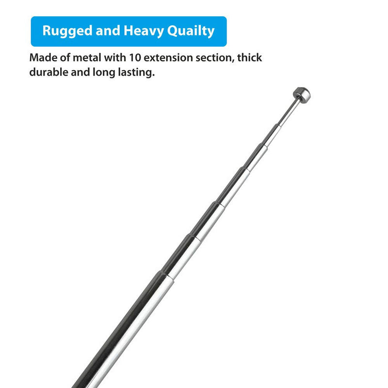 [AUSTRALIA] - F Type Telescopic Aerial Antenna, 75 Ohm 86-106MHz Antenna, with TV/3.5 Adapter 5V 10W Aerial 