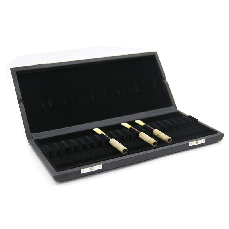 365invent Oboe Reed Case for 20pcs Reeds PU Leather Cover(Black) For 20 reeds