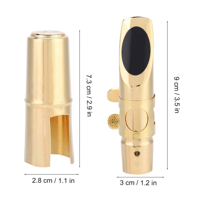 Alto Sax Mouthpiece Saxophone 8C Mouthpiece with Cap Pads for Alto Saxophone Saxophone Parts