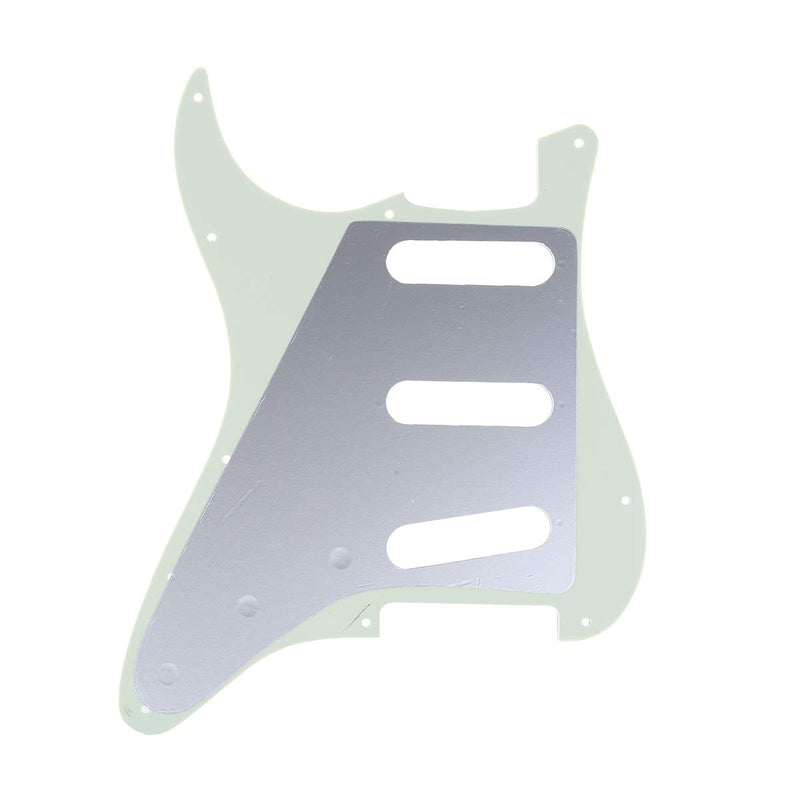 [AUSTRALIA] - Musiclily Pro 11-Hole 62 Vintage Style SSS Strat Guitar Pickguard for American Stratocaster 62, 3Ply Mint Green 