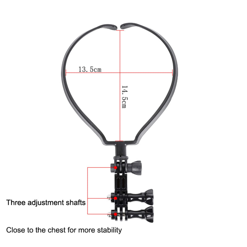 Neck Mount Holder Compatible with DJI Pocket 2 and DJI Osmo Pocket 1, with Frame Extension Arm POV Chest Holder Acceeories for First-View Shooting