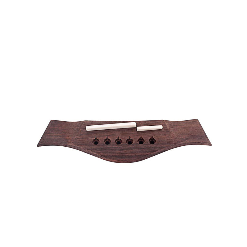 Alnicov 6 Strings Saddle Rosewood Thru Durable Bridge and Bone Saddle for Folk Acoustic Guitar