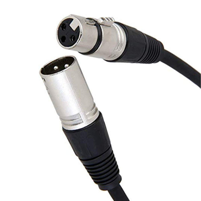 Siyu Xinyi XLR Cable, 3.2ft, Microphone Cable, Audio Cable, with Silver Plated PVC Mono 3-Pin Mic Lead Male to Female Balanced Cord XLR Male to Female Mic Extension Cable (black)