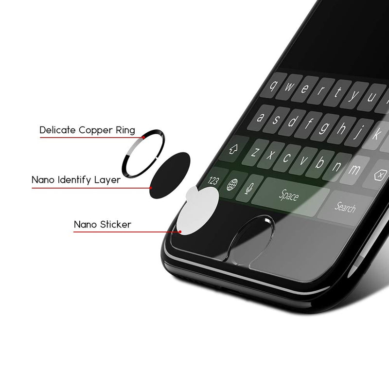 OWIKAR 4 Packs Home Button Sticker-Touch ID Button (Support Fingerprint Identification System Touch ID) for iPhone 8/7 8 Plus 7 Plus 6S Plus 6S 6 Plus 6 5S SE iPad Mini 3, iPad Air 2, iPad Mini