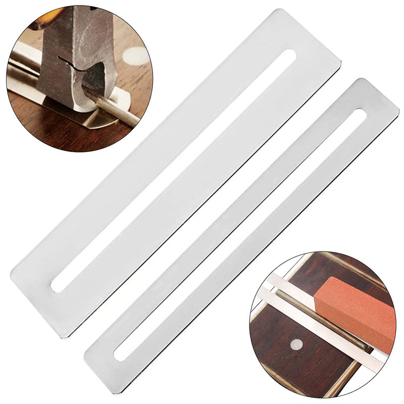 4PCS Guitar Fingerboard Guards Stainless Steel Guitar Fingerboard Fretboard Protector for Dressing and Polishing Frets