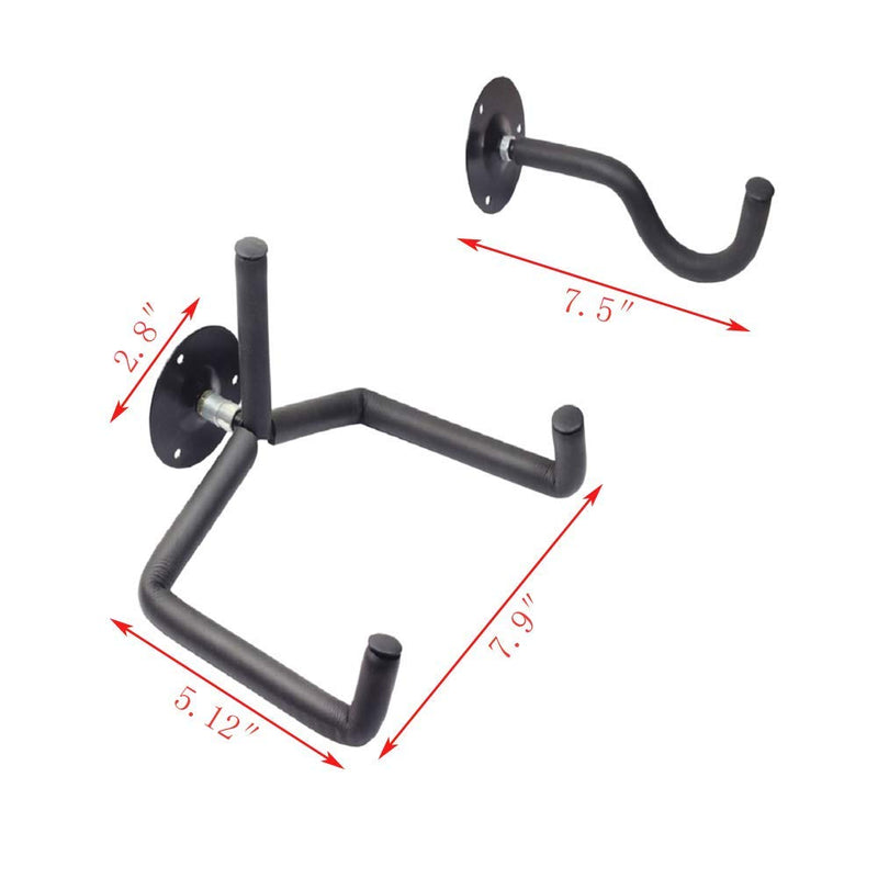 Luckyaa Guitar Wall Mount Hanger for Acoustic/Electric/Classical Guitar, Ukulele, Banjo and Mandolin Bracket Slat Wall Horizontal Guitar Holder Bass Stand Rack Hook