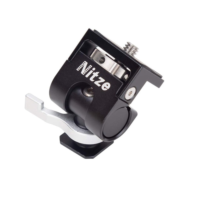 Nitze Low Profile Monitor Holder Mount with QR Lock Cold Shoe to 1/4”-20 Screw-N54-F1 N54-F1