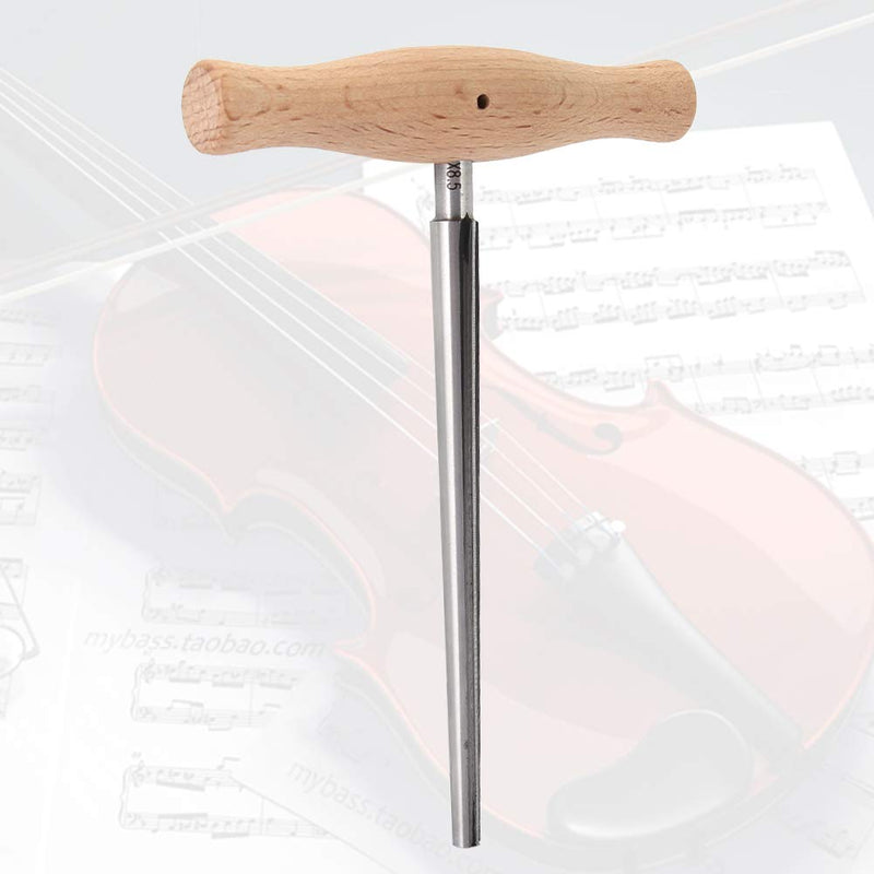 Bnineteenteam Violin Peg Hole Reamer, 3/4 4/4 Viola Peg Reamer with Wood Handle High Repair Tool Violin Making Tool