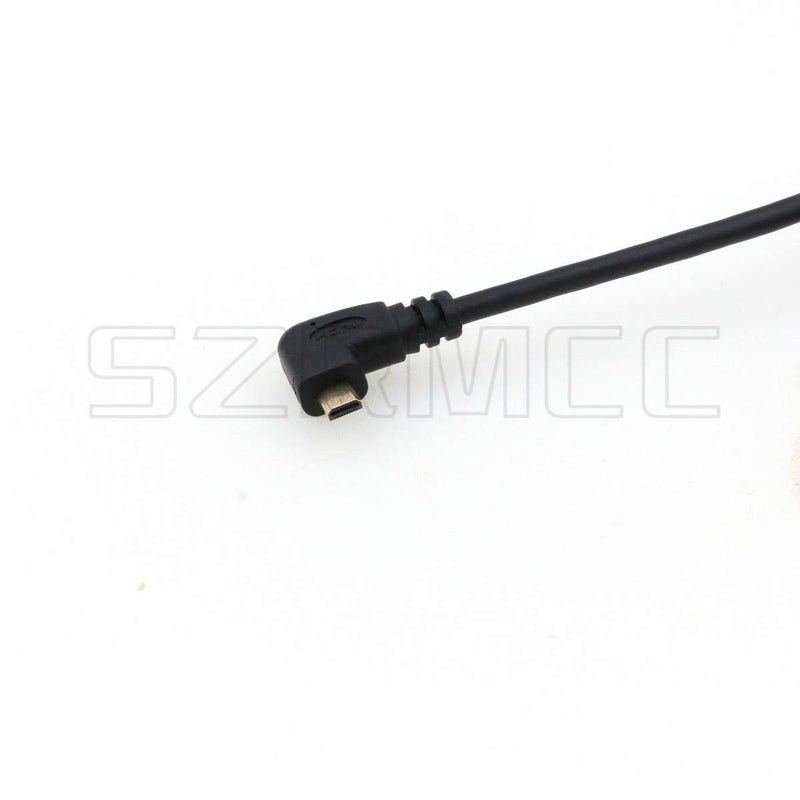 SZRMCC Right Angled Micro HDMI to HDMI High Speed Coiled Cable for Tablet Canon Sony DSLR Camera ATOMOS Monitor