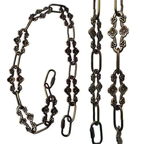 WOERFU 32 inch Antique Bronze Finish Decorative Plum Buckle Chain for Hanging, Lighting