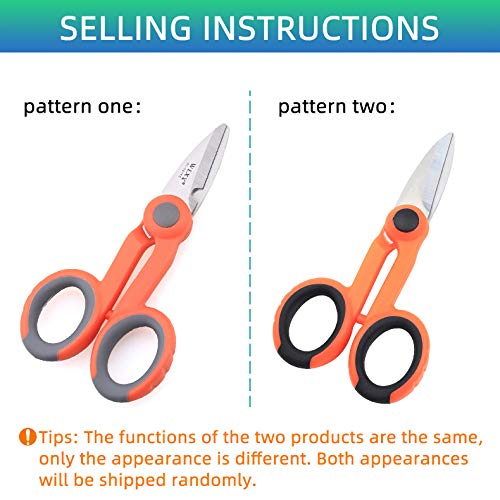 Optic Fiber Cable Cutter Stripper Scissors for Fiber Optic Kevlar Shears with Double Hole Pliers