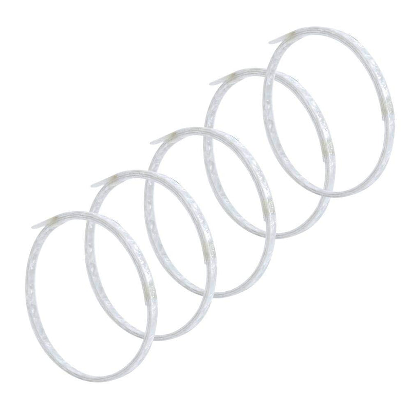 Bnineteenteam 5Pcs Guitar Binding Purfling, 6mm Width Celluloid White Pearl Guitar Binding Purfling for Acoustic Guitar Classical Guitars